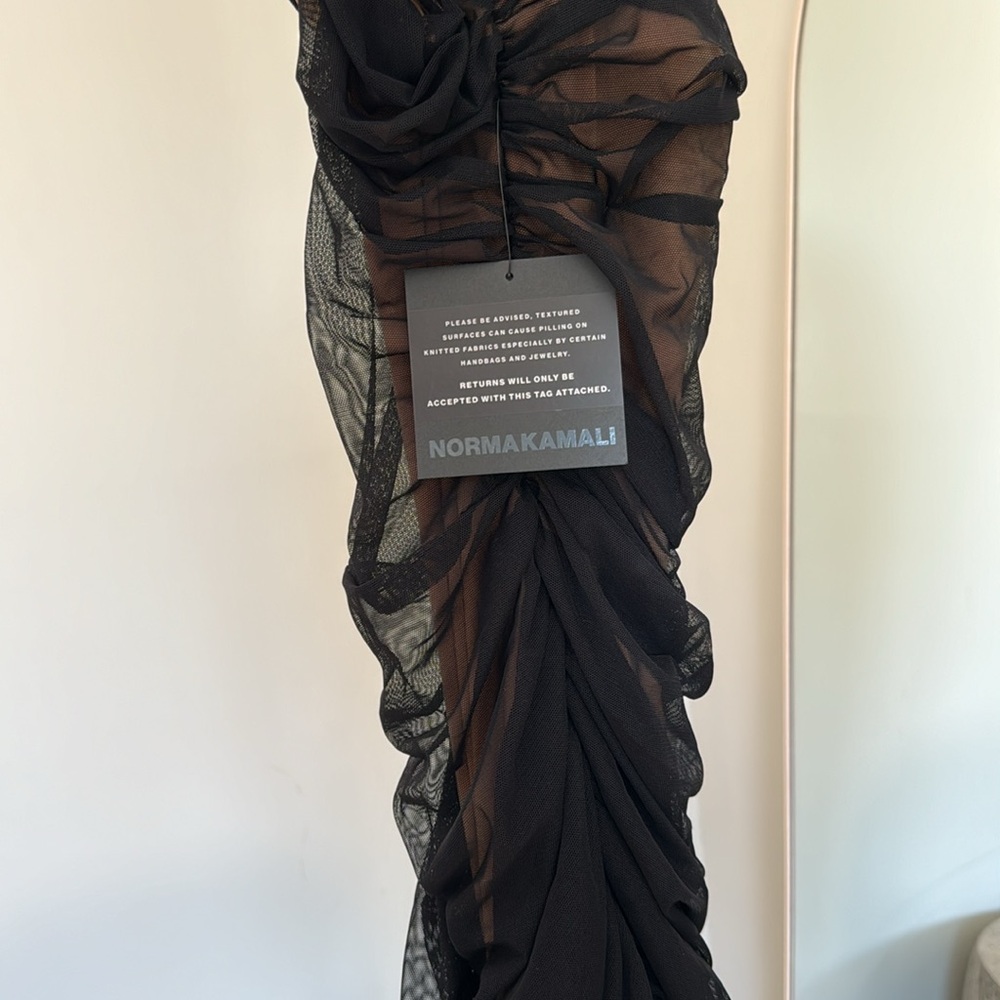 Norma Kamali Walter Fishtail Dress NWT - Picture 2 of 9